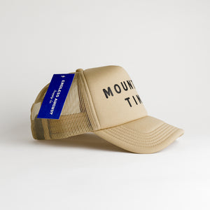 Mountain Time Recycled Trucker Hat - khaki