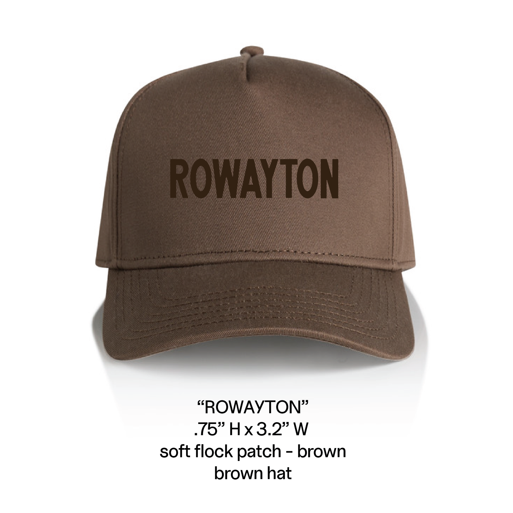 Custom Rowayton Structured Hat - Brown on Brown