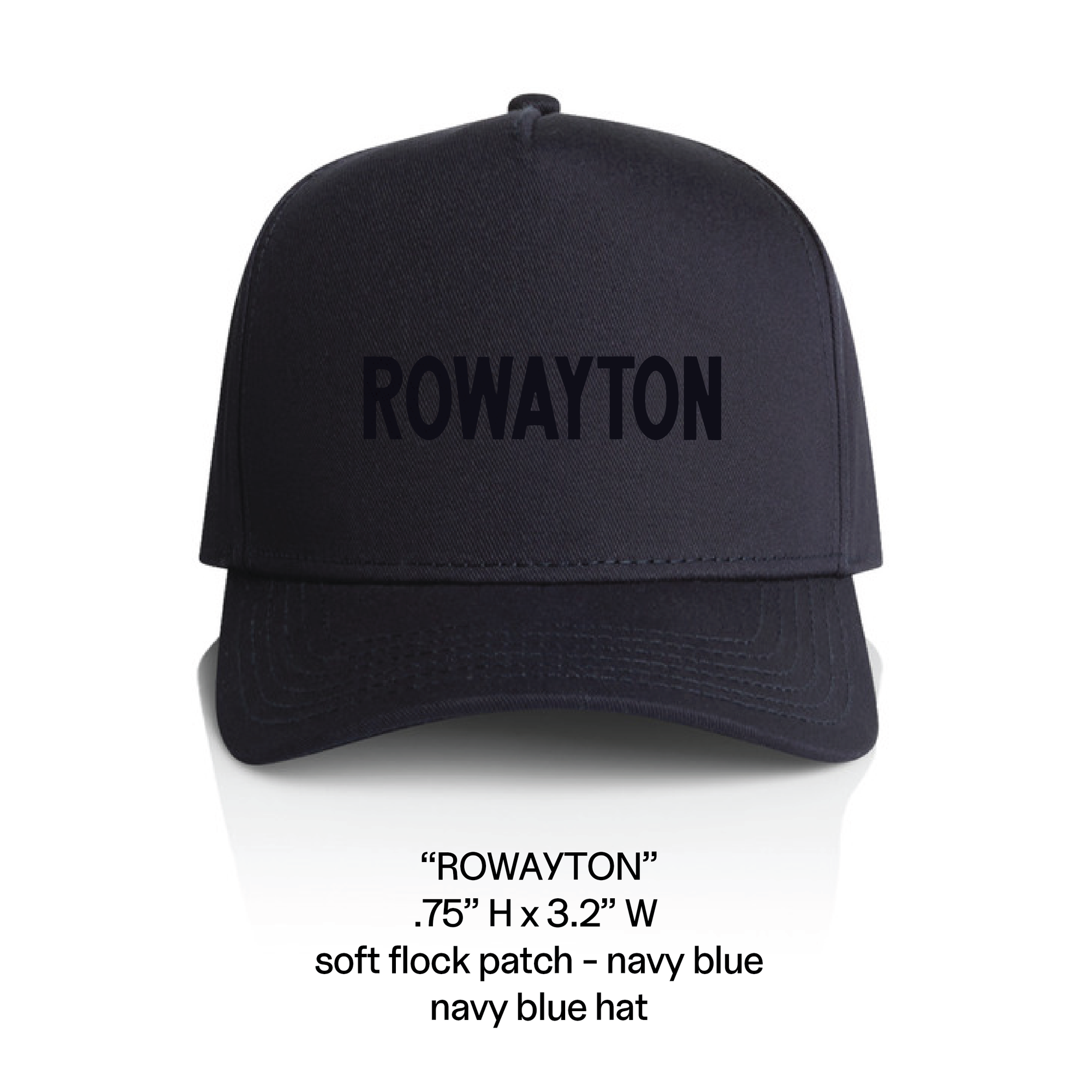 Custom Rowayton Structured Hat - Navy on Navy