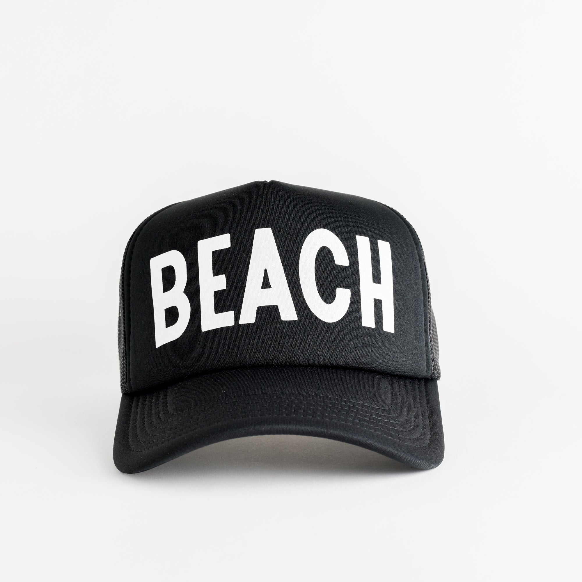 Beach Recycled Trucker Hat - black