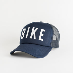 Bike Recycled Trucker Hat - navy