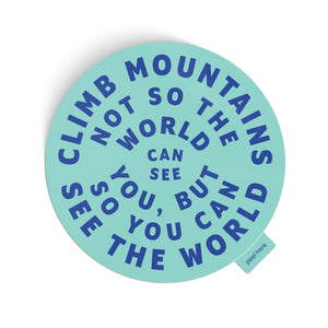 Climb Mountains Sticker - turquoise