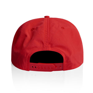 Back view of customizable nylon hat.