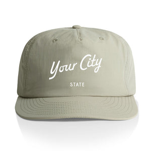 Customizable Script City Nylon Hat