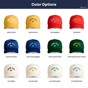 Customizable Arch Text Recycled Trucker Hat