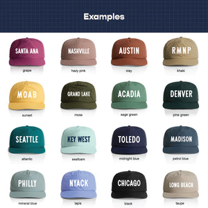 Customizable Block Text Nylon Hat