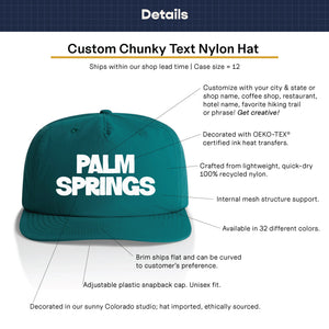 Customizable Chunky Text Nylon Hat