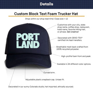 Customizable Chunky Text Recycled Trucker Hat