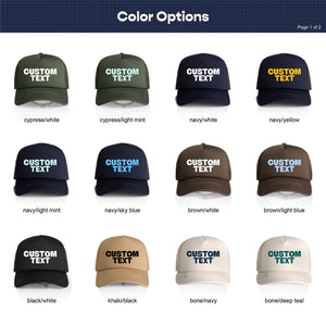 Customizable Chunky Text Recycled Trucker Hat