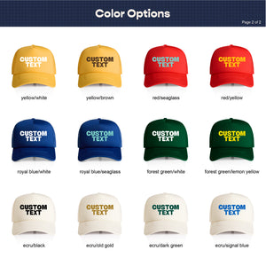 Customizable Chunky Text Recycled Trucker Hat