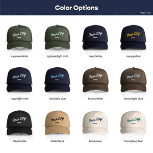 Customizable Handwritten Script Text Recycled Trucker Hat