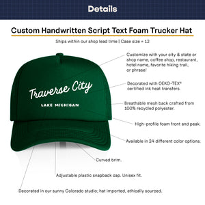 Customizable Handwritten Script Text Recycled Trucker Hat