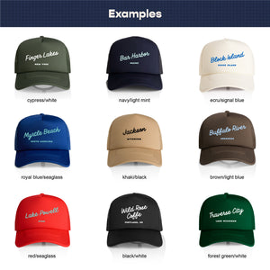 Customizable Handwritten Script Text Recycled Trucker Hat