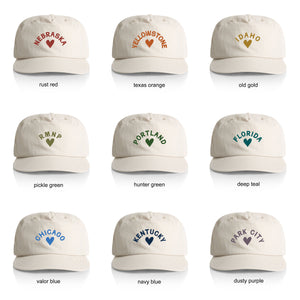 Customizable Heart Nylon Hat - bone