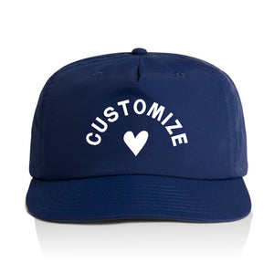 Customizable Heart Nylon Hat