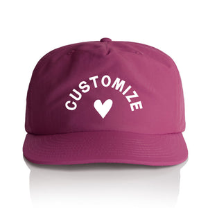 Customizable Heart Nylon Hat