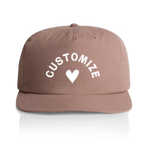 Customizable Heart Nylon Hat