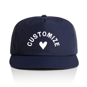 Customizable Heart Nylon Hat