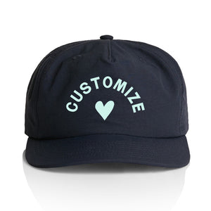 Customizable Heart Nylon Hat