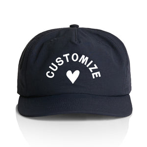 Customizable Heart Nylon Hat