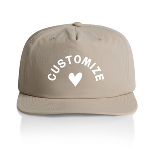 Customizable Heart Nylon Hat