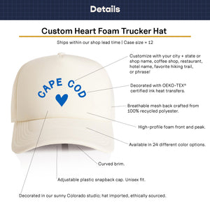 Customizable Heart Recycled Trucker Hat