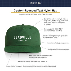 Customizable Rounded Text Nylon Hat