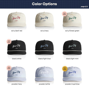 Customizable Script City Nylon Rope Hat