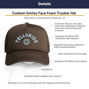 Customizable Smiley Face Recycled Trucker Hat