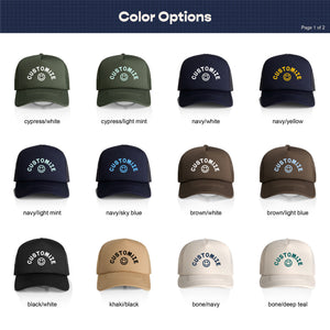 Customizable Smiley Face Recycled Trucker Hat