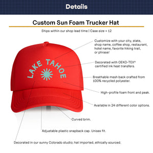 Customizable Sun Recycled Trucker Hat