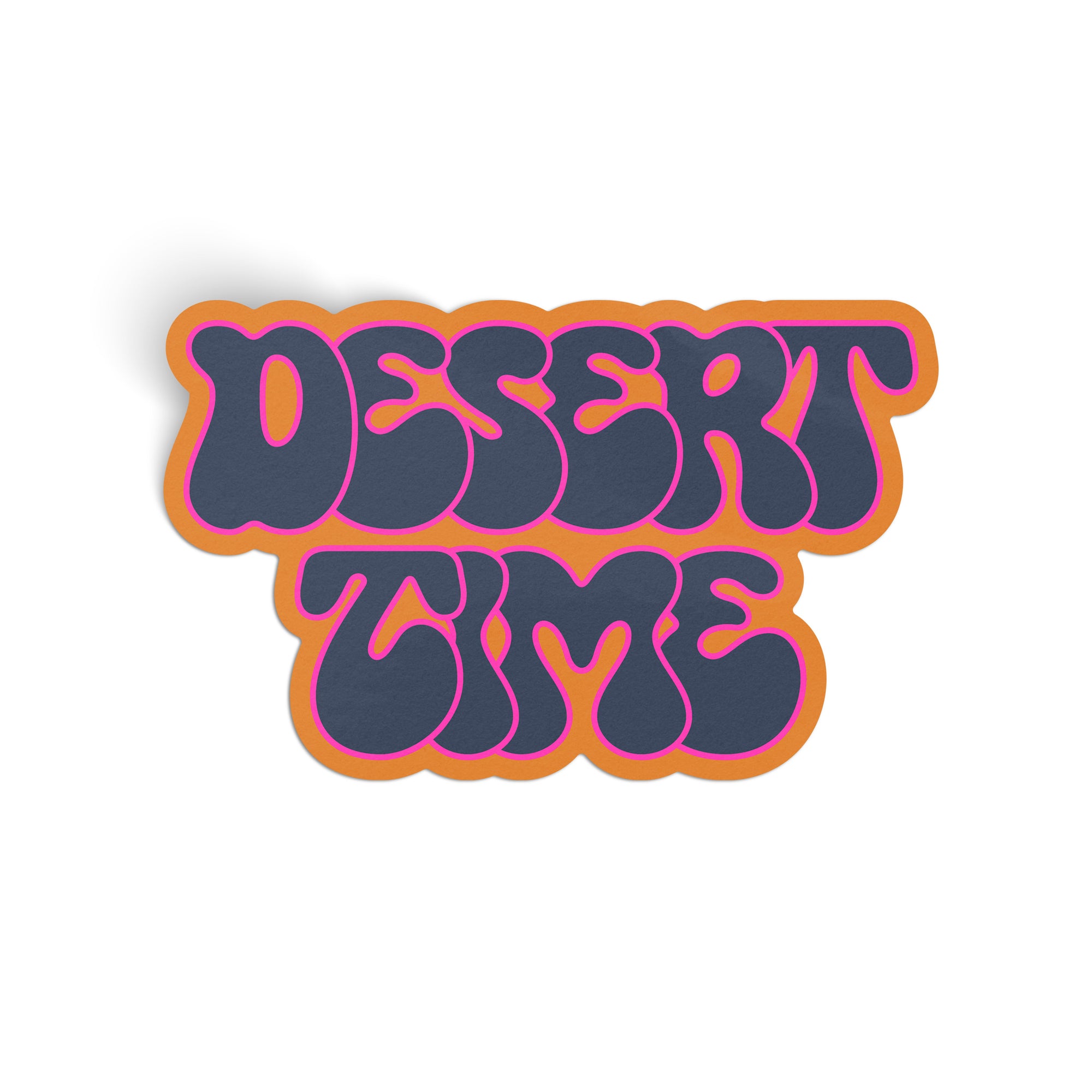 Desert Time Retro Sticker - navy