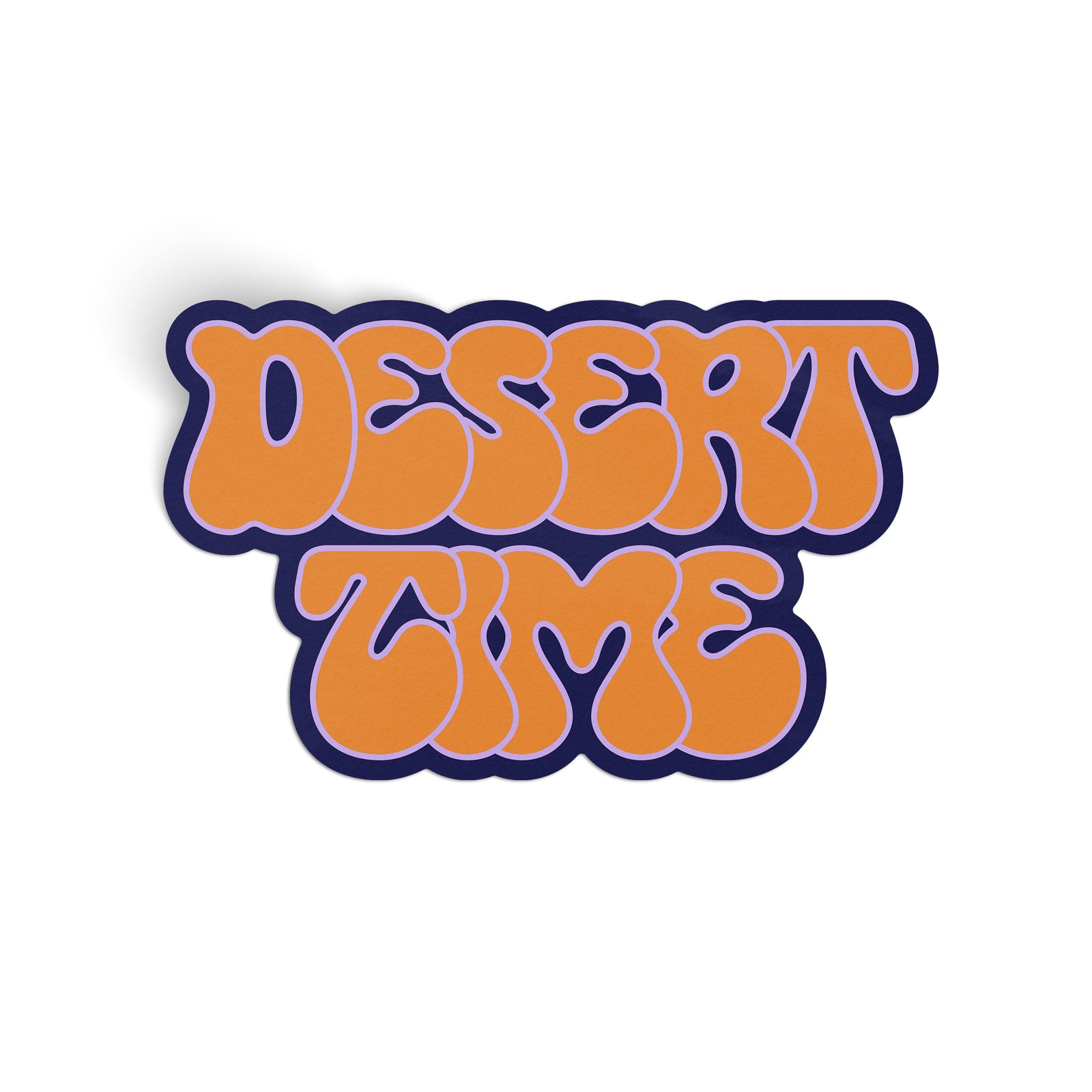 Desert Time Retro Sticker - orange