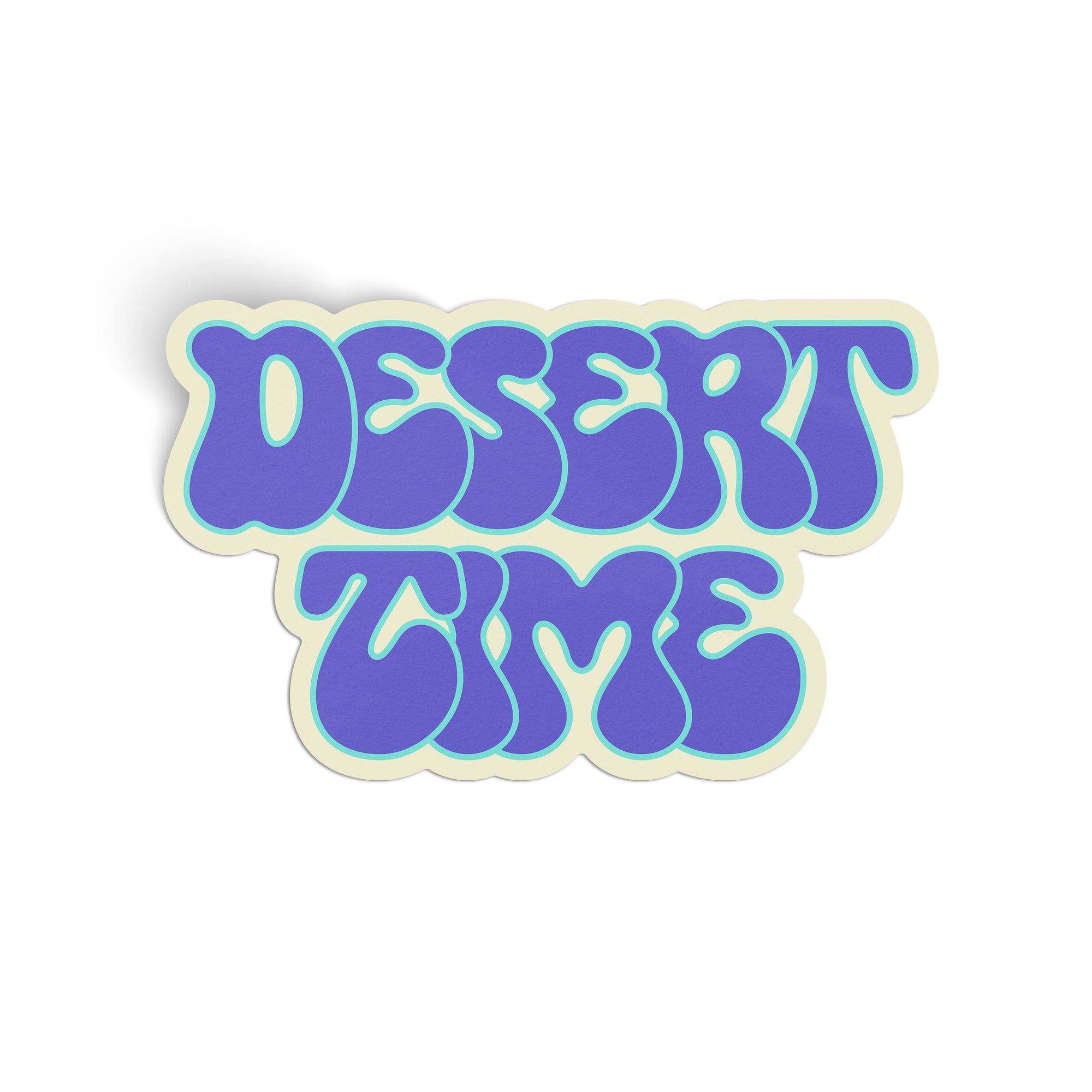 Desert Time Retro Sticker - purple