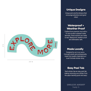 Explore More Sticker - turquoise