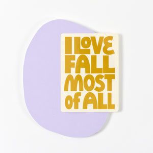 I Love Fall Most Of All Sticker