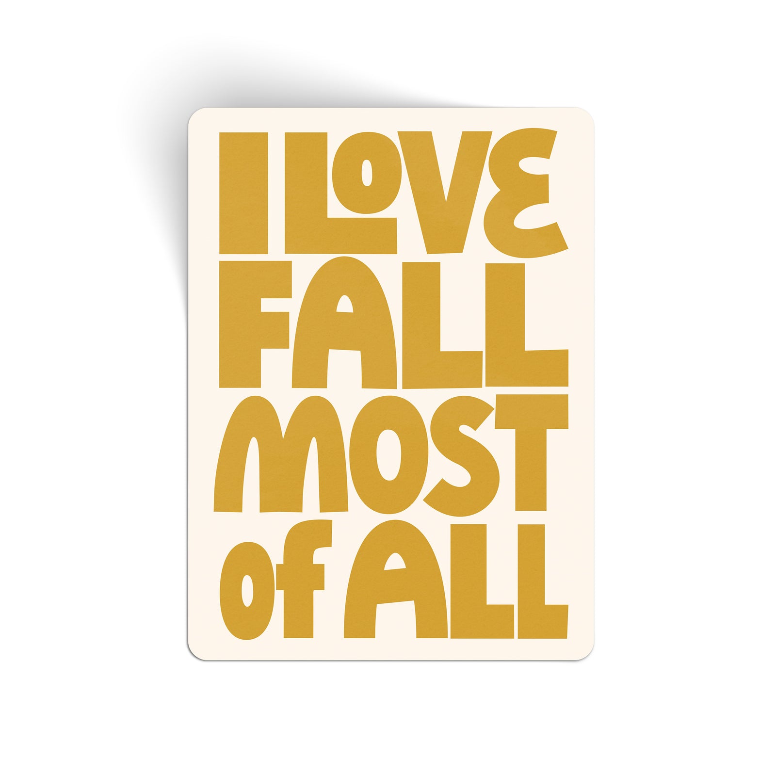 I Love Fall Large Sticker