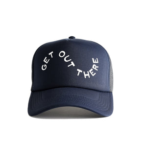 Get Out There Recycled Trucker Hat - navy