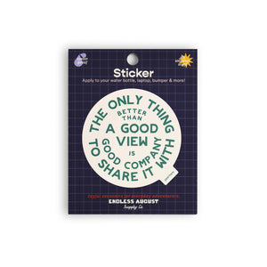 Good Views Sticker - green