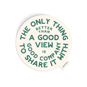 Good Views Sticker - green