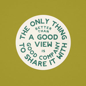 Good Views Sticker - green