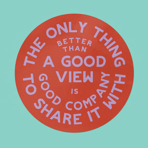 Good Views Sticker - red