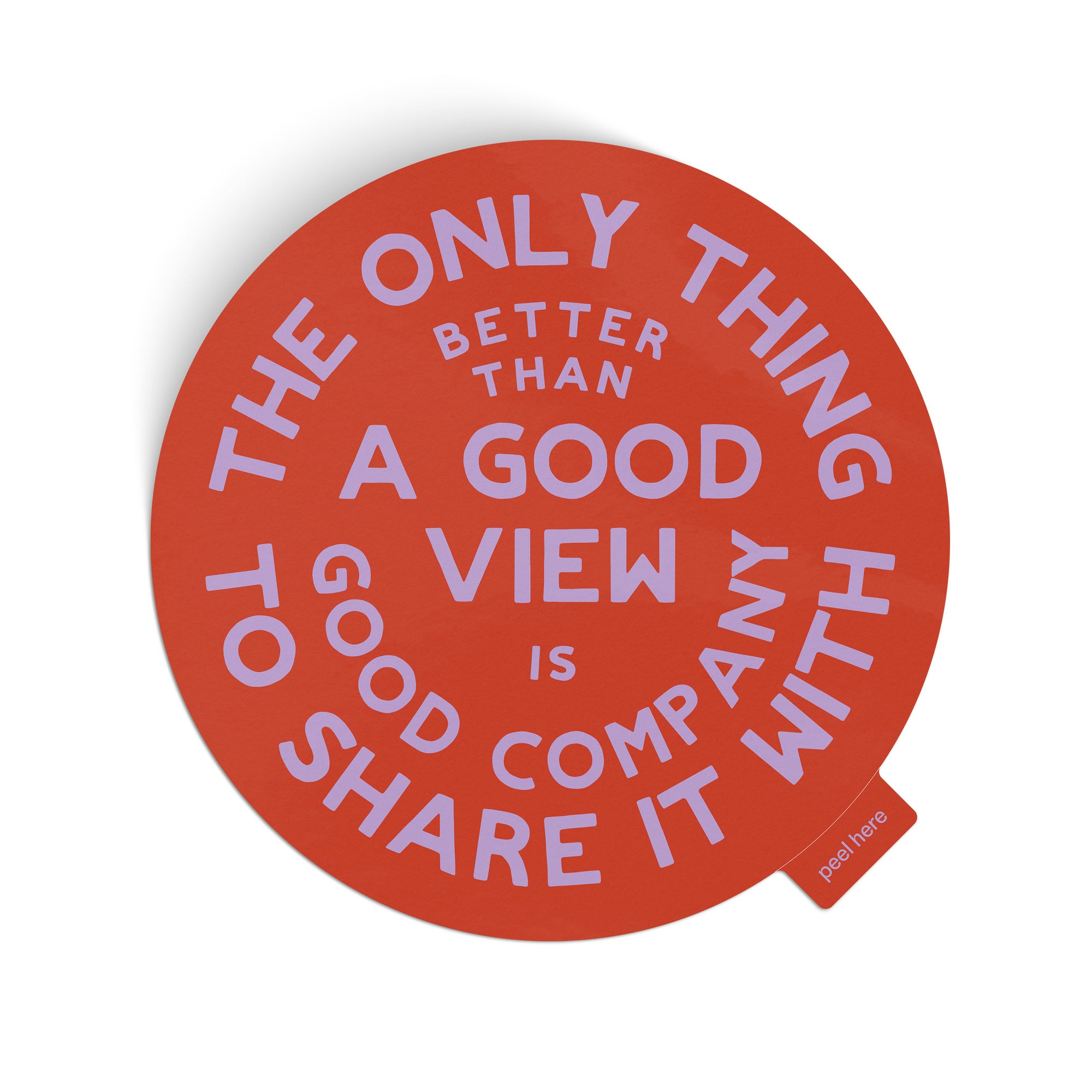 Good Views Sticker - red