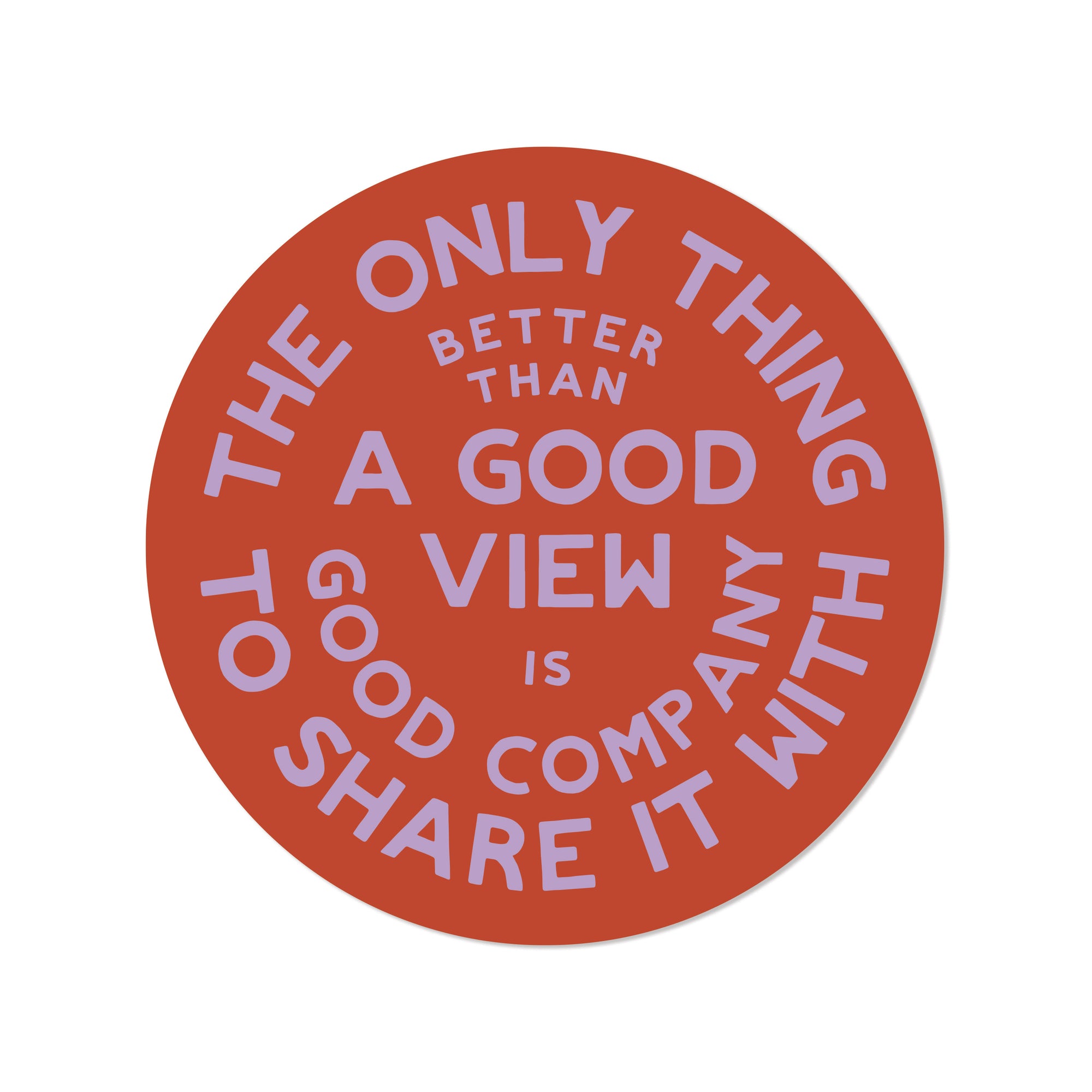 Good Views Sticker - red
