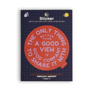 Good Views Sticker - red