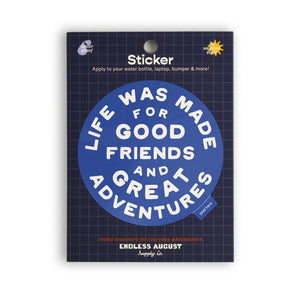 Great Adventures Large Sticker - blue