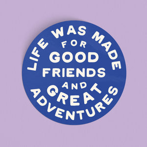 Great Adventures Large Sticker - blue