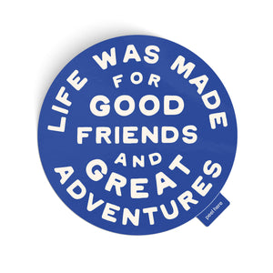 Great Adventures Large Sticker - blue