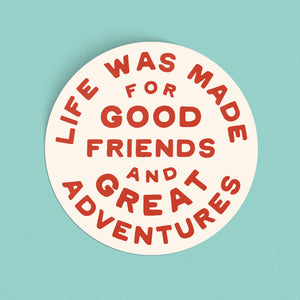 Great Adventures Large Sticker - red