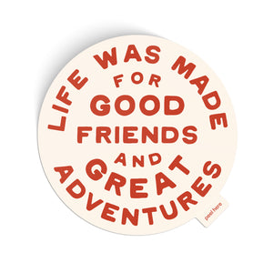 Great Adventures Large Sticker - red